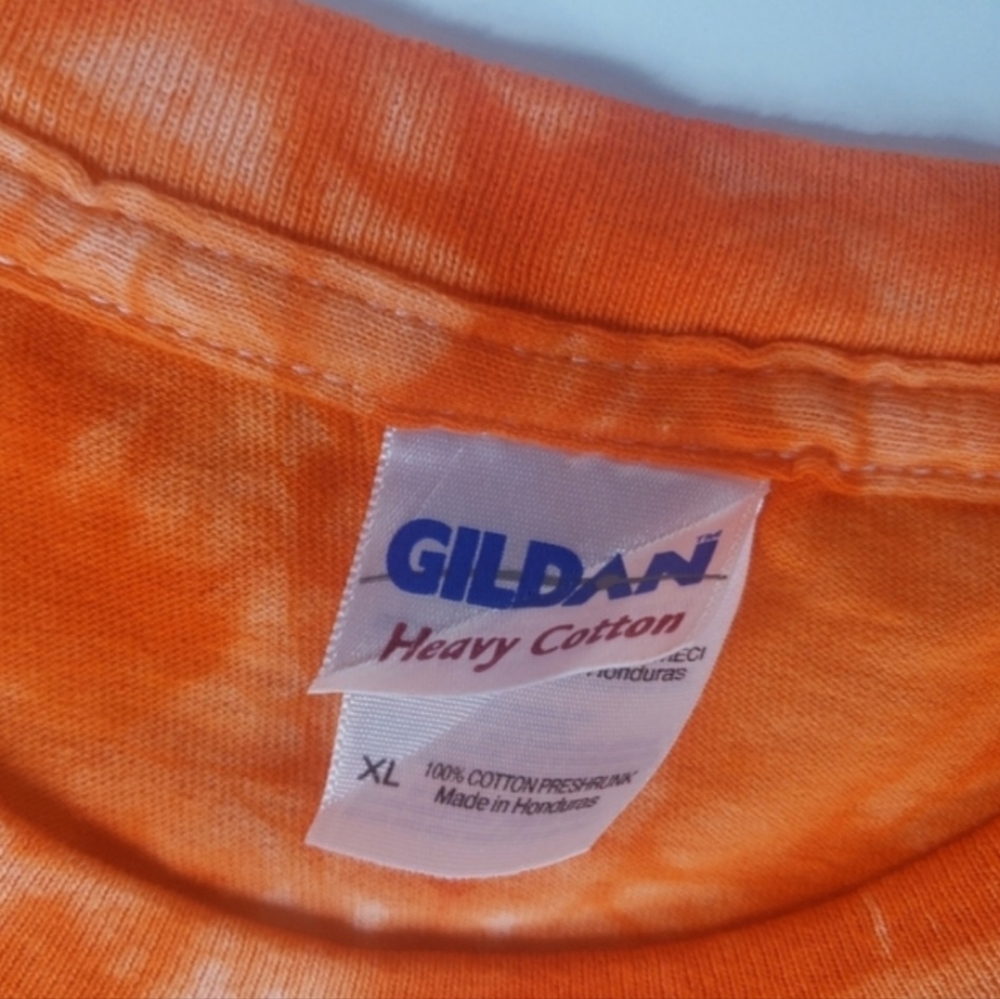 2009 Sturgis Motorcycle Rally T-Shirt Sz XL Orange Tie-Dye Eagle Print Bike Week - Picture 5 of 7